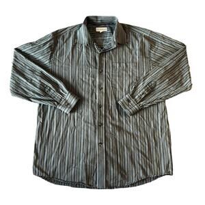 Cutter & Buck Black/Tan Striped Button-Down Mens Size XL